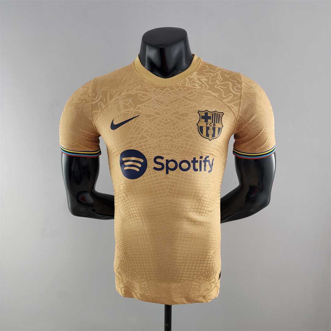 AAA Quality Barcelona 22/23 Away Gold Soccer Jersey(Player)